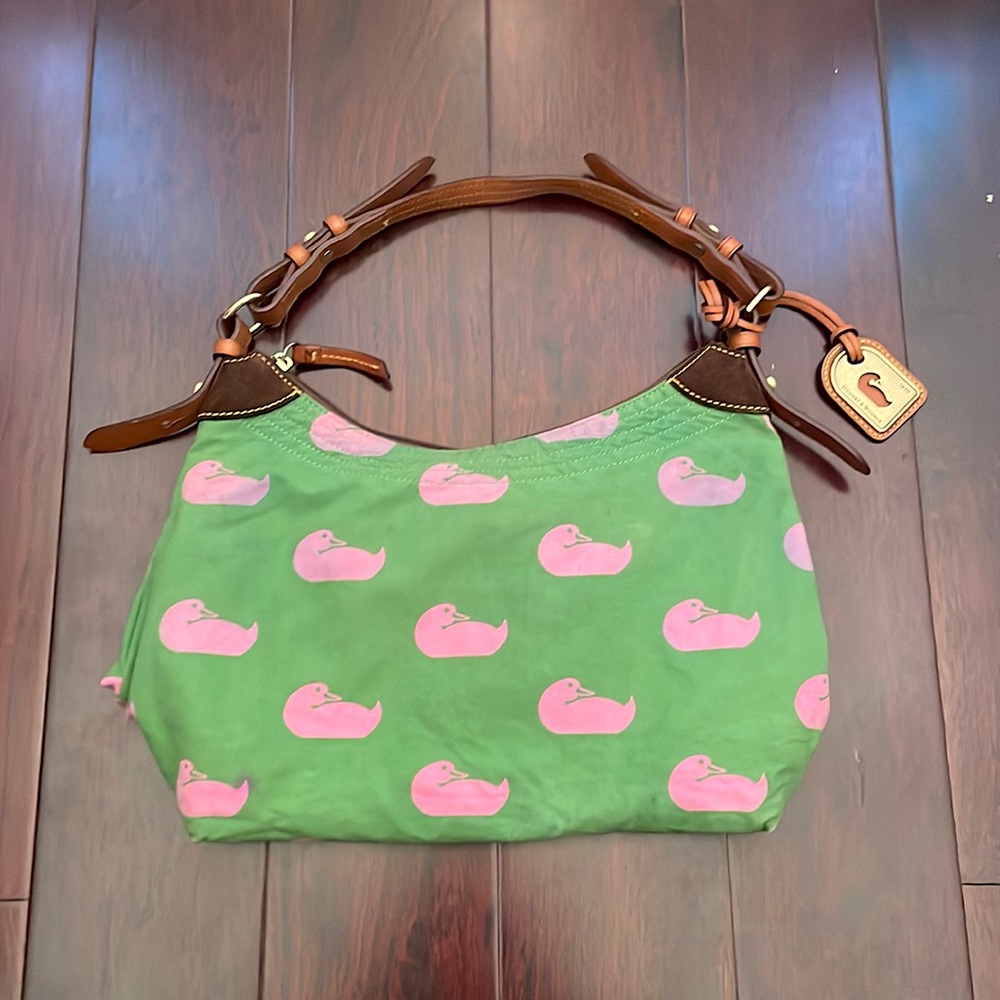 Pink and green Dooney & bourke purse